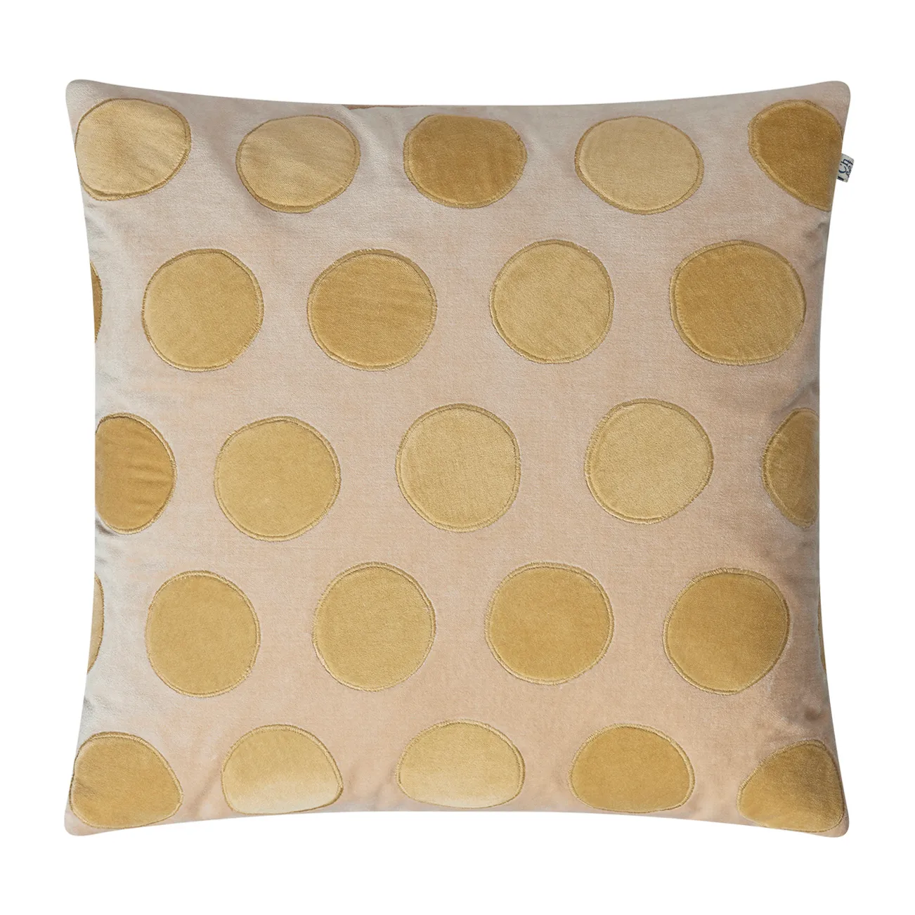 Circle cushion cover 50x50 cm, beige-spicy yellow Chhatwal & Jonsson
