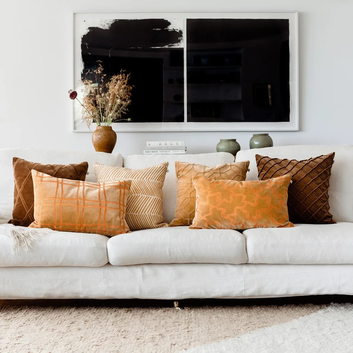 Deva cushion cover 50x50 cm, cognac Chhatwal & Jonsson