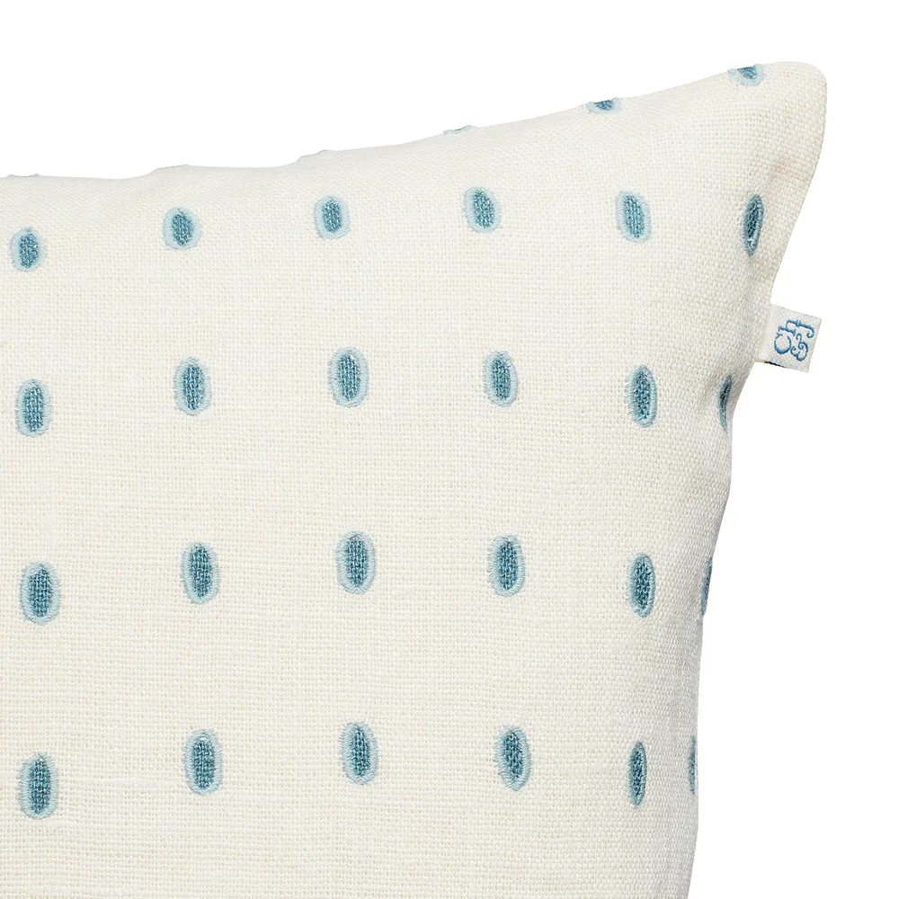Drop cushion cover 40x60 cm, white-blue-aqua Chhatwal & Jonsson