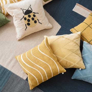 Embroidered Beetle cushion cover 50x50 cm - beige-spicy yellow - Chhatwal & Jonsson