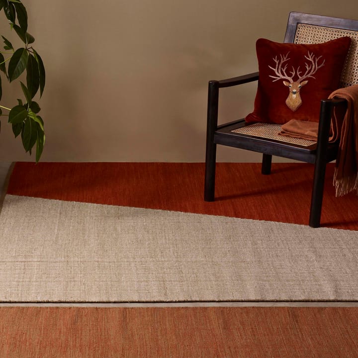 Embroidered Reindeer cushion cover 50x50 cm, rust Chhatwal & Jonsson