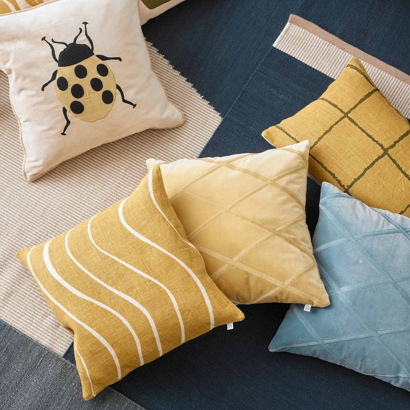 Gaya cushion cover 50x50 cm, spicy yellow Chhatwal & Jonsson