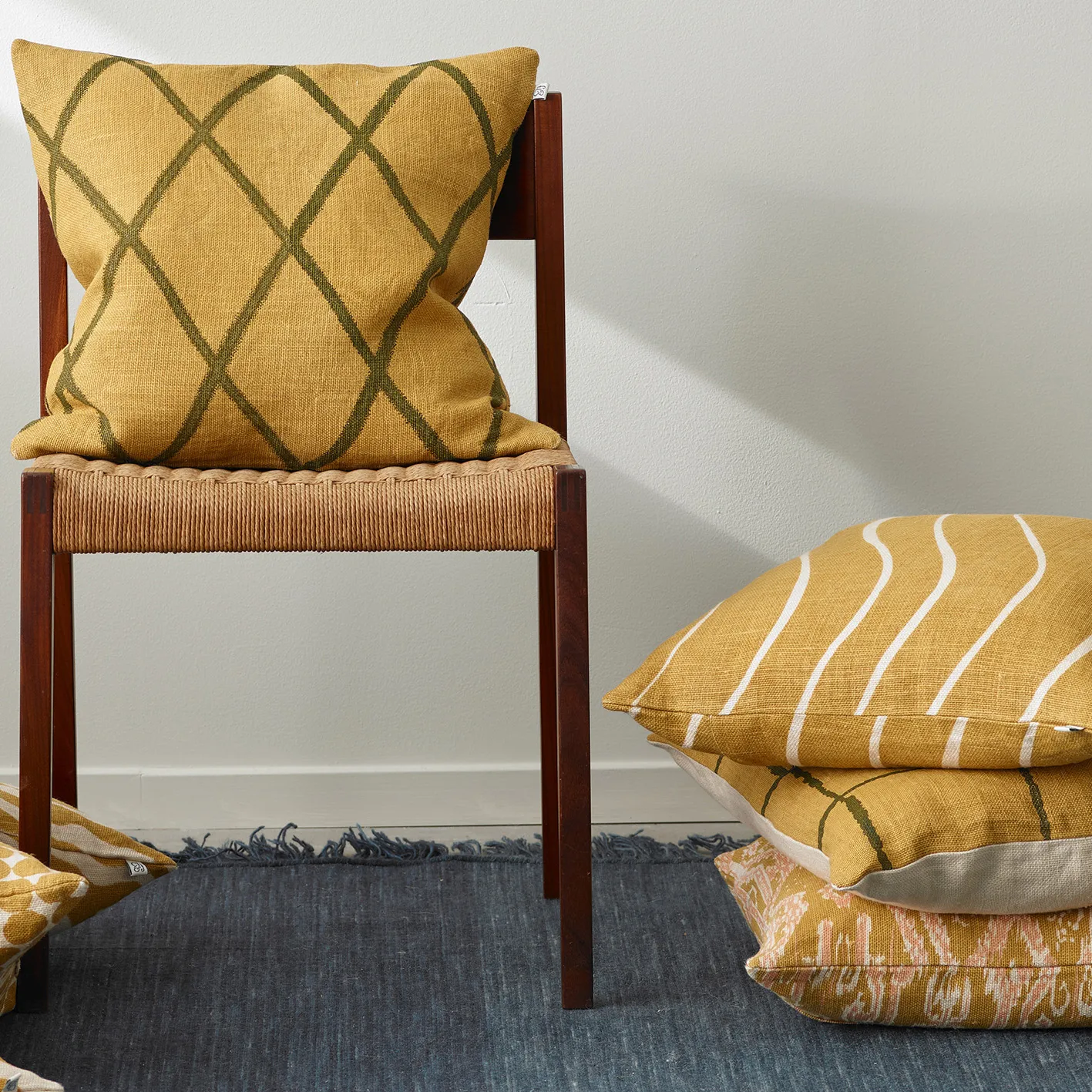 Gaya cushion cover 50x50 cm, spicy yellow Chhatwal & Jonsson