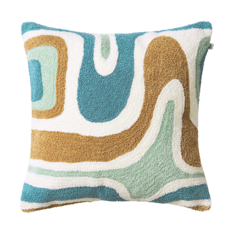 Chhatwal & Jonsson Godavari cushion cover 50x50 cm Heaven blue-aqua-sand-offwhite
