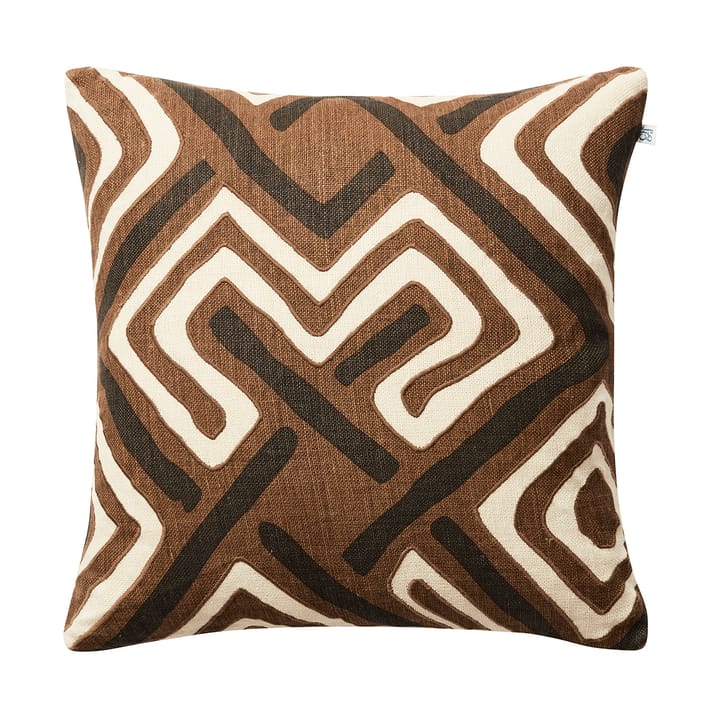 Gujarat pillowcase 50x50 cm - Dark Brown-Taupe - Chhatwal & Jonsson