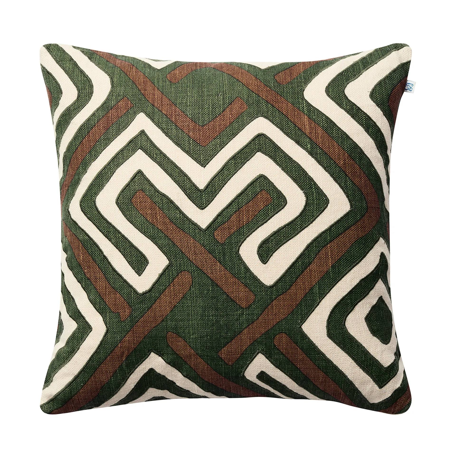 Gujarat pillowcase 50x50 cm, Taupe-Cactus Green Chhatwal & Jonsson