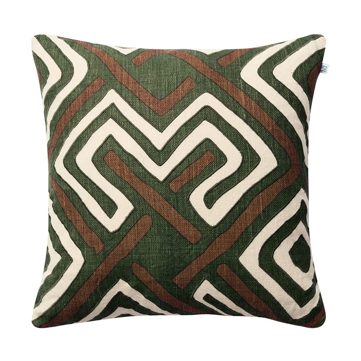 Gujarat pillowcase 50x50 cm - Taupe-Cactus Green - Chhatwal & Jonsson