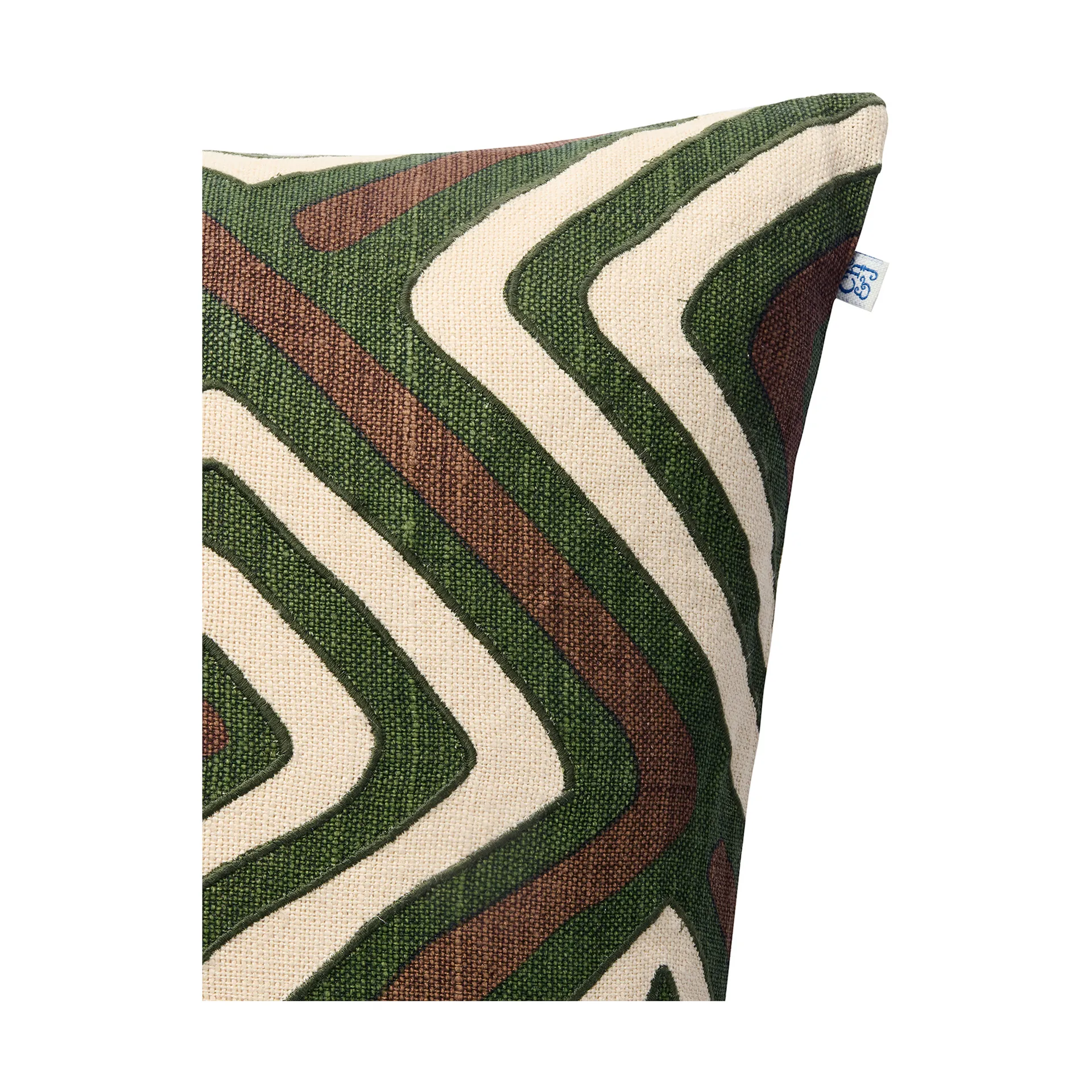 Gujarat pillowcase 50x50 cm, Taupe-Cactus Green Chhatwal & Jonsson