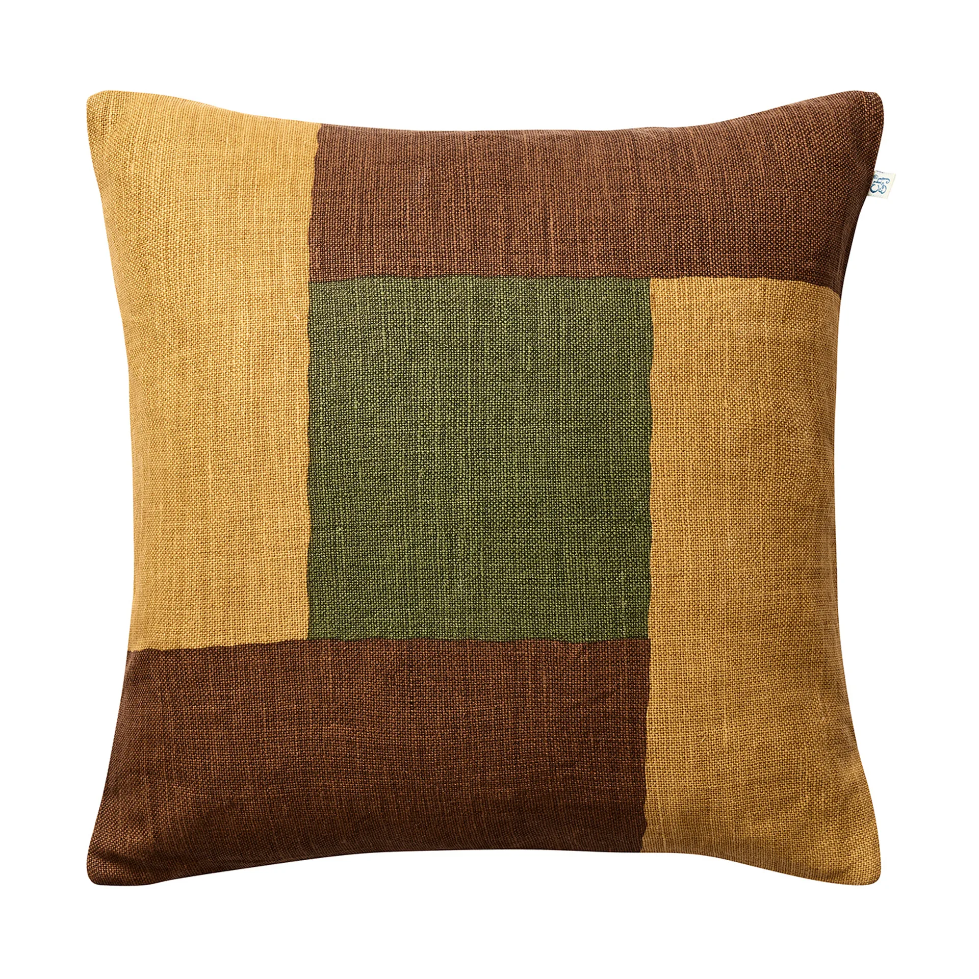 Halo pillowcase 50x50 cm, Taupe-Spicy Yellow-Cactus Green Chhatwal & Jonsson