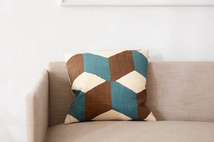 Hawa pillowcase 50x50 cm, Light beige-heaven blue-taupe Chhatwal & Jonsson