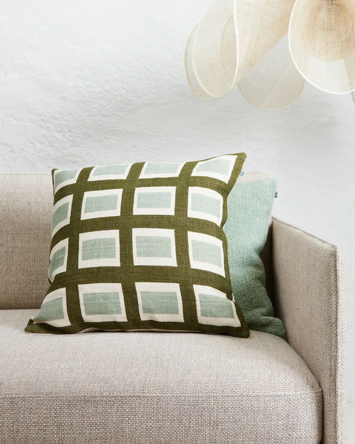 Hira cushion cover 50x50 cm, Cactus Green/Aqua Chhatwal & Jonsson