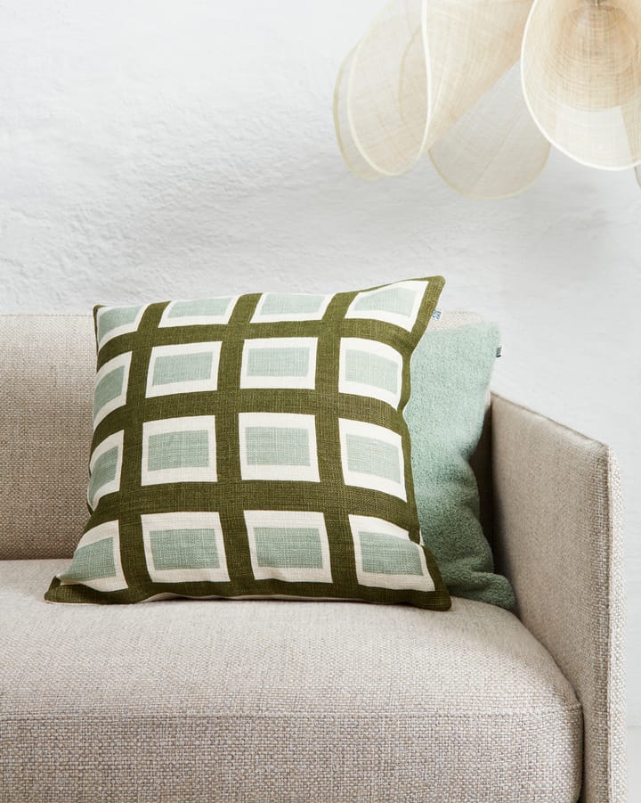 Hira cushion cover 50x50 cm - Cactus Green/Aqua - Chhatwal & Jonsson