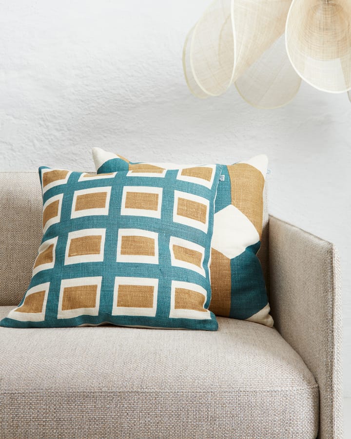 Hira cushion cover 50x50 cm, Heaven Blue/Khaki Chhatwal & Jonsson