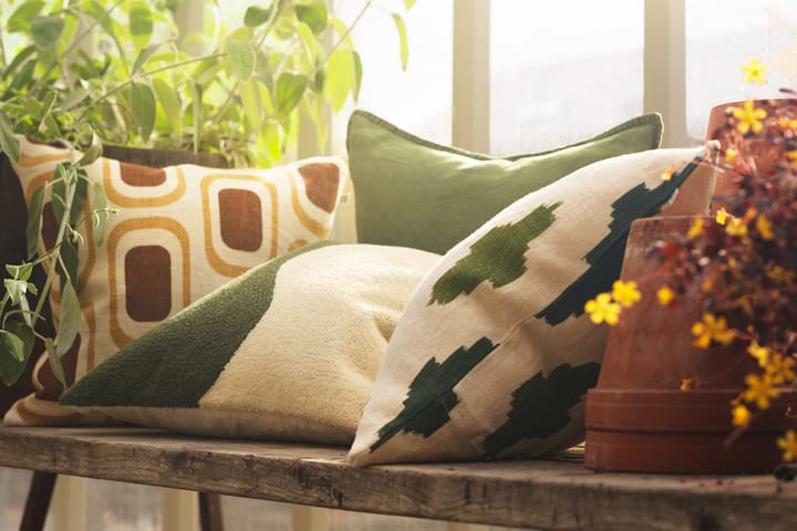 Ikat Agra pillowcase 50x50 cm - Green-cactus green - Chhatwal & Jonsson