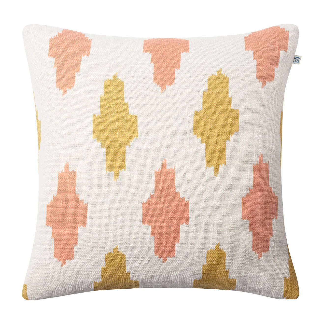 Ikat Agra pillowcase 50x50 cm, Rose-spicy yellow Chhatwal & Jonsson