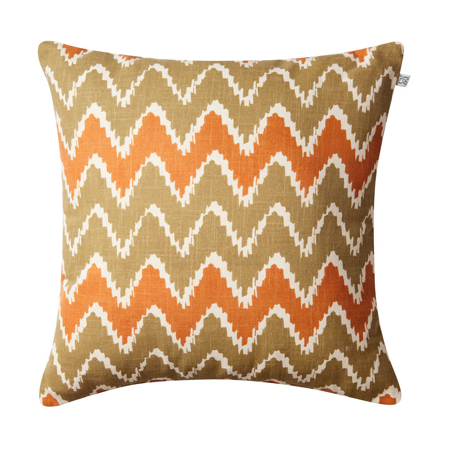 Chhatwal & Jonsson Ikat Bangalore outside cushion 50x50 cm Beige-apricot orange