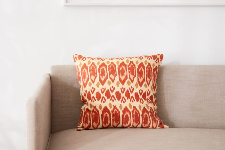 Ikat Bombay pillowcase 50x50 cm - Apricot orange-rose-yellow - Chhatwal & Jonsson