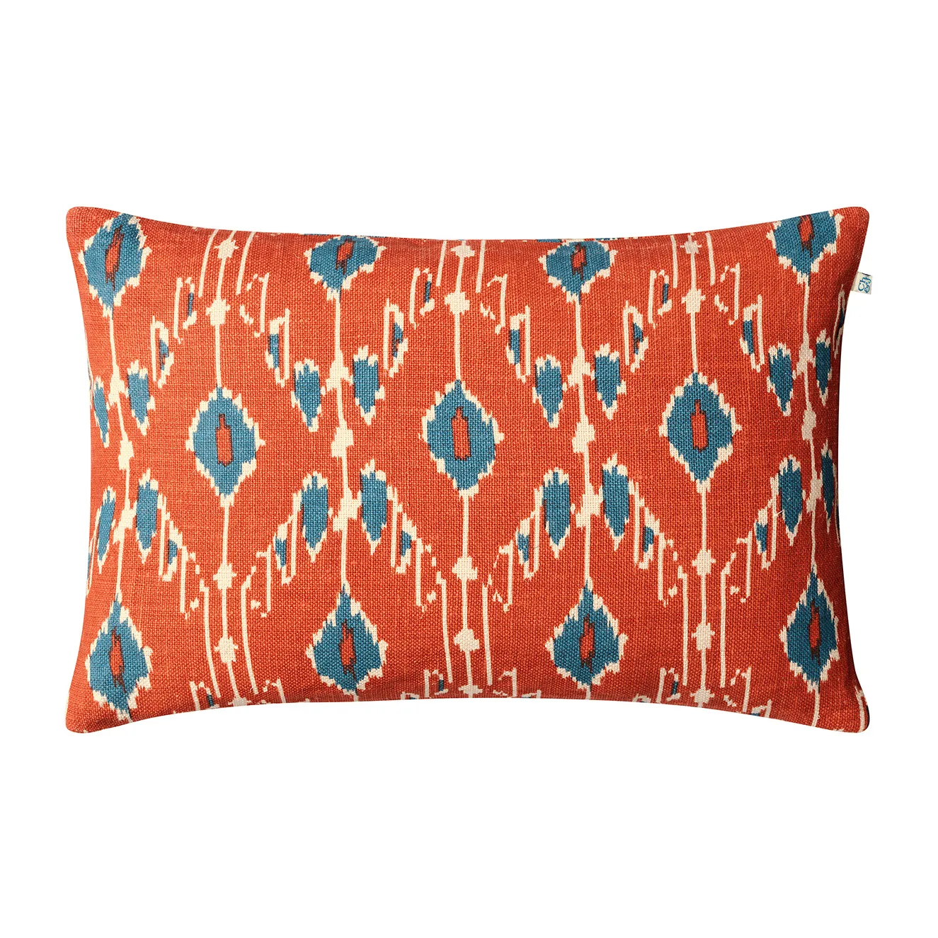 Ikat Goa pillowcase 60x40 cm, Apricot orange-heaven blue Chhatwal & Jonsson