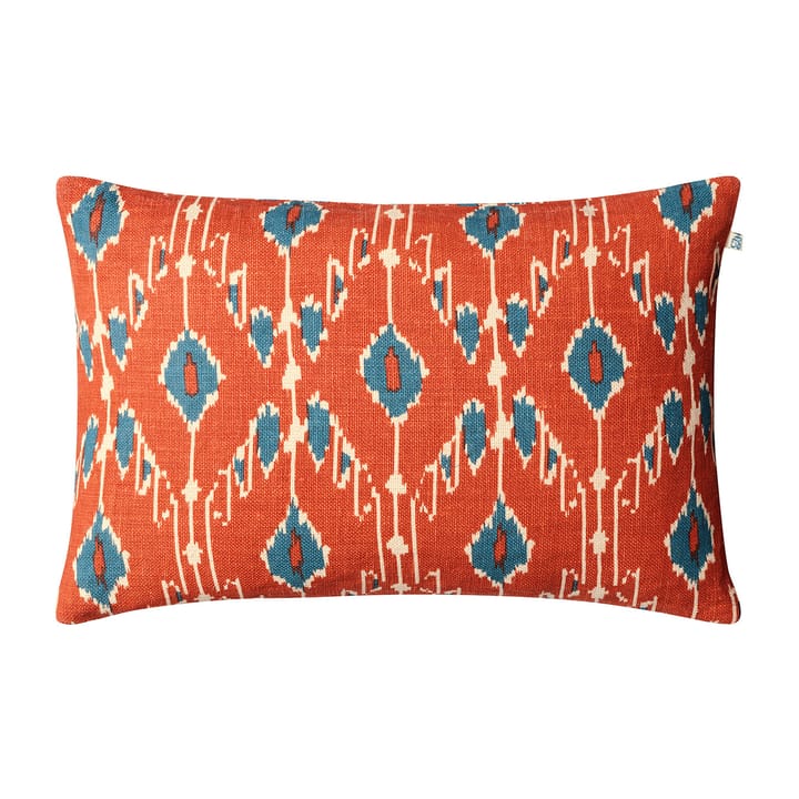 Ikat Goa pillowcase 60x40 cm - Apricot orange-heaven blue - Chhatwal & Jonsson