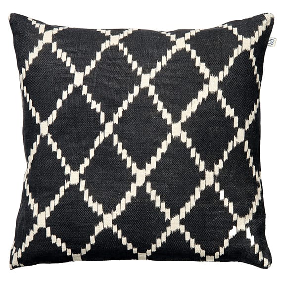 Ikat Kerela cushion cover 50x50 cm - Black-white - Chhatwal & Jonsson