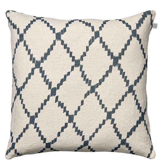 Ikat Kerela cushion cover 50x50 cm - White-blue - Chhatwal & Jonsson