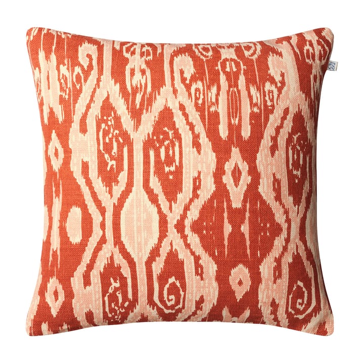 Ikat Madras cushion cover 50x50 cm - Apricot orange-rose - Chhatwal & Jonsson