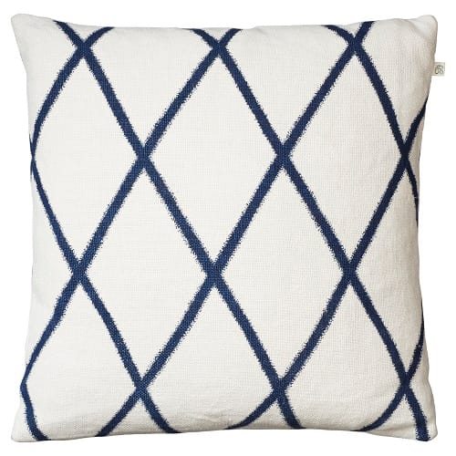 Ikat Orissa cushion cover 50x50 cm - Off white-blue - Chhatwal & Jonsson