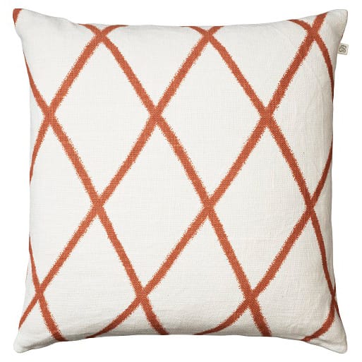 Ikat Orissa cushion cover 50x50 cm - Off white-orange - Chhatwal & Jonsson