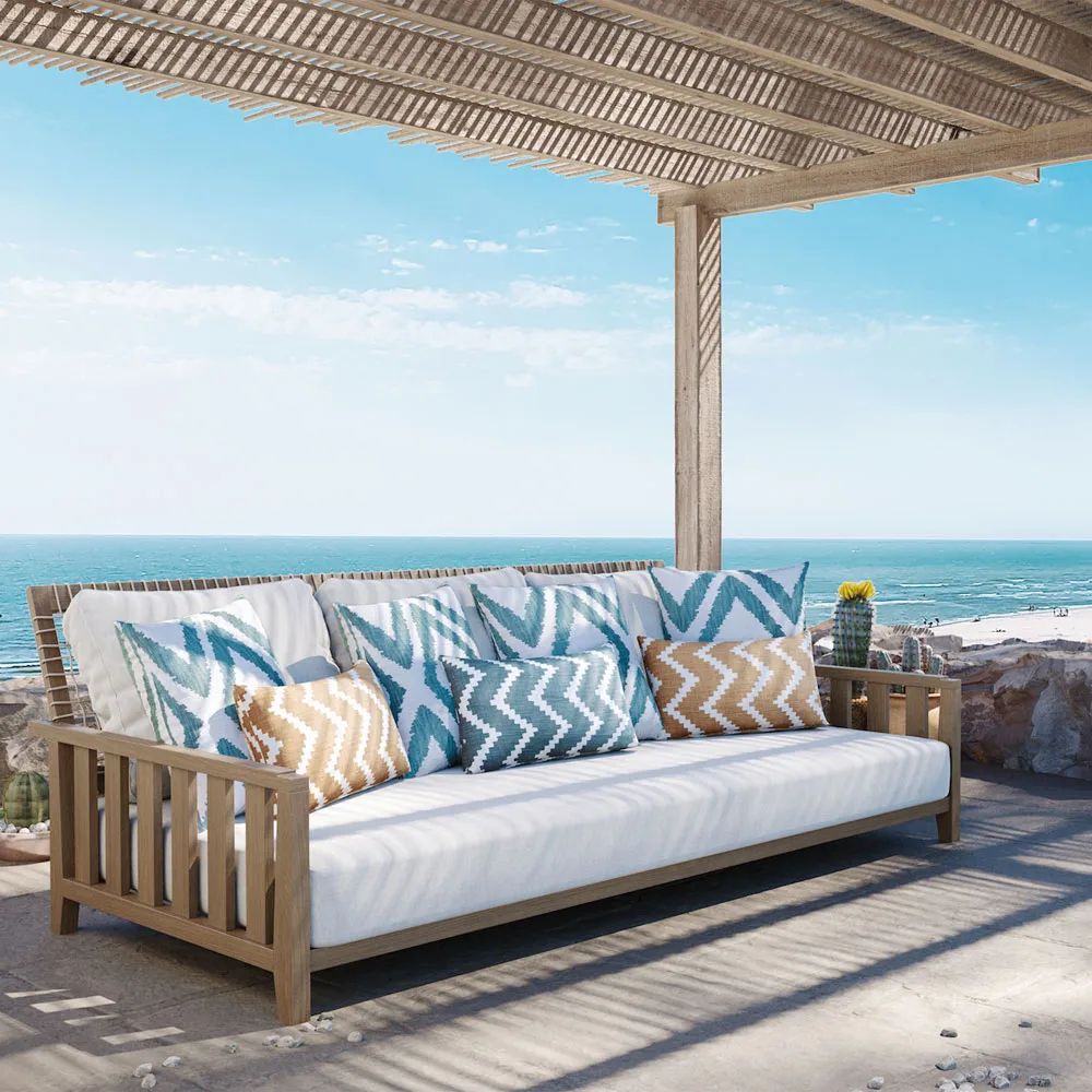 Ikat Sema cushion, Beige/off-white, 40 cm Chhatwal & Jonsson