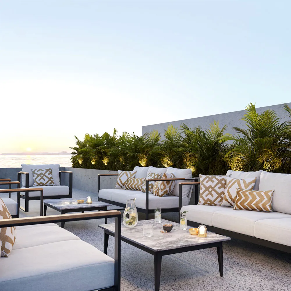 Ikat Sema cushion, Beige/off-white, 40 cm Chhatwal & Jonsson