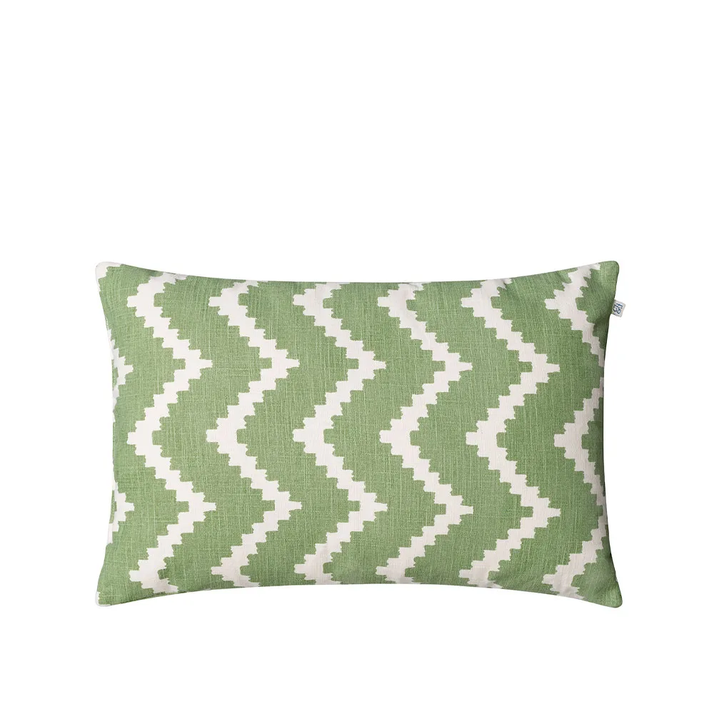 Chhatwal & Jonsson Ikat Sema cushion Sage/off white, 40 cm