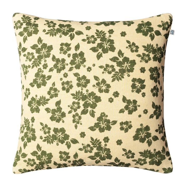 Indu pillowcase 50x50 cm - Light beige-cactus green - Chhatwal & Jonsson