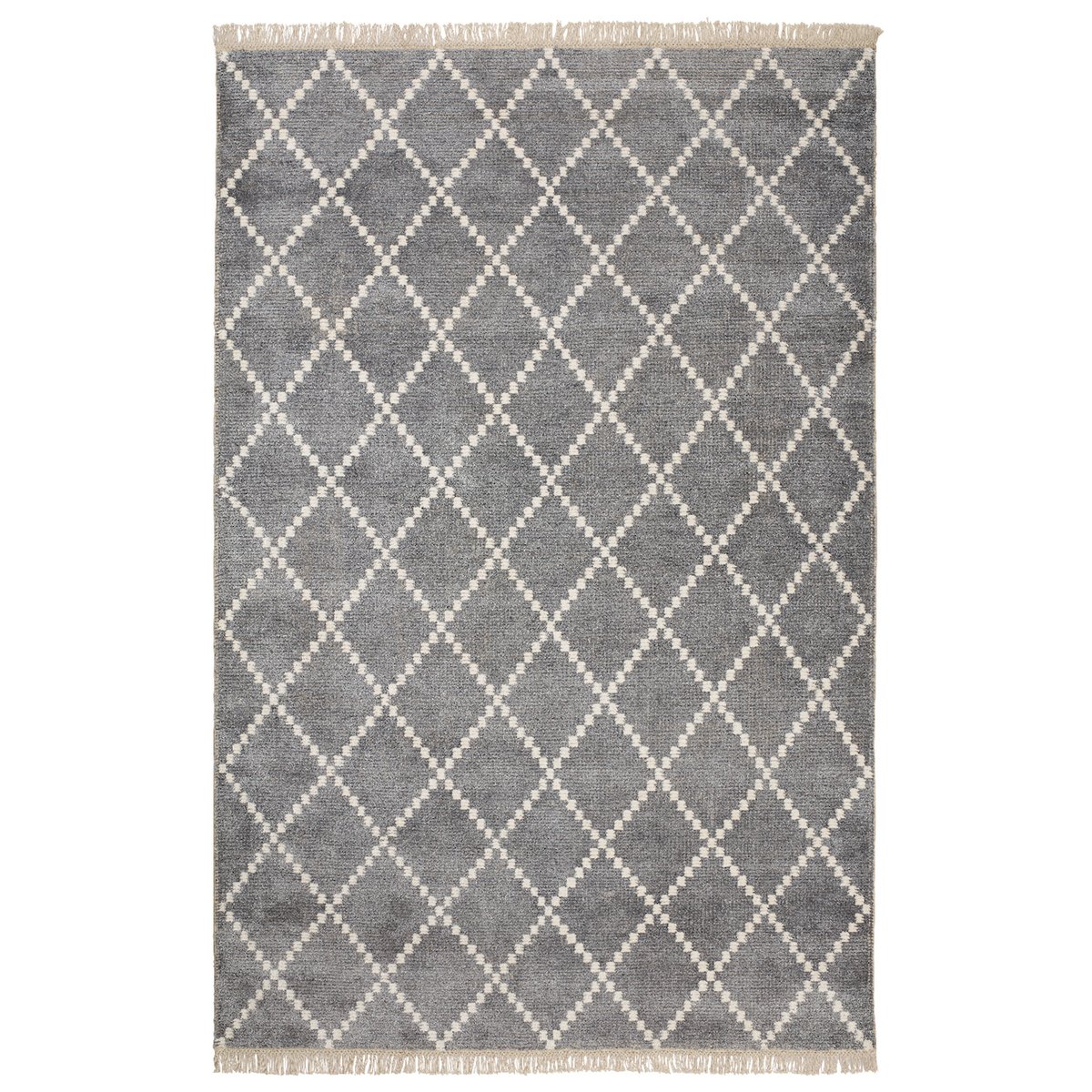 Chhatwal & Jonsson Kandi rug 180x270 cm Grey-white | Scandinavian Design | Woven cotton rugs | Grey