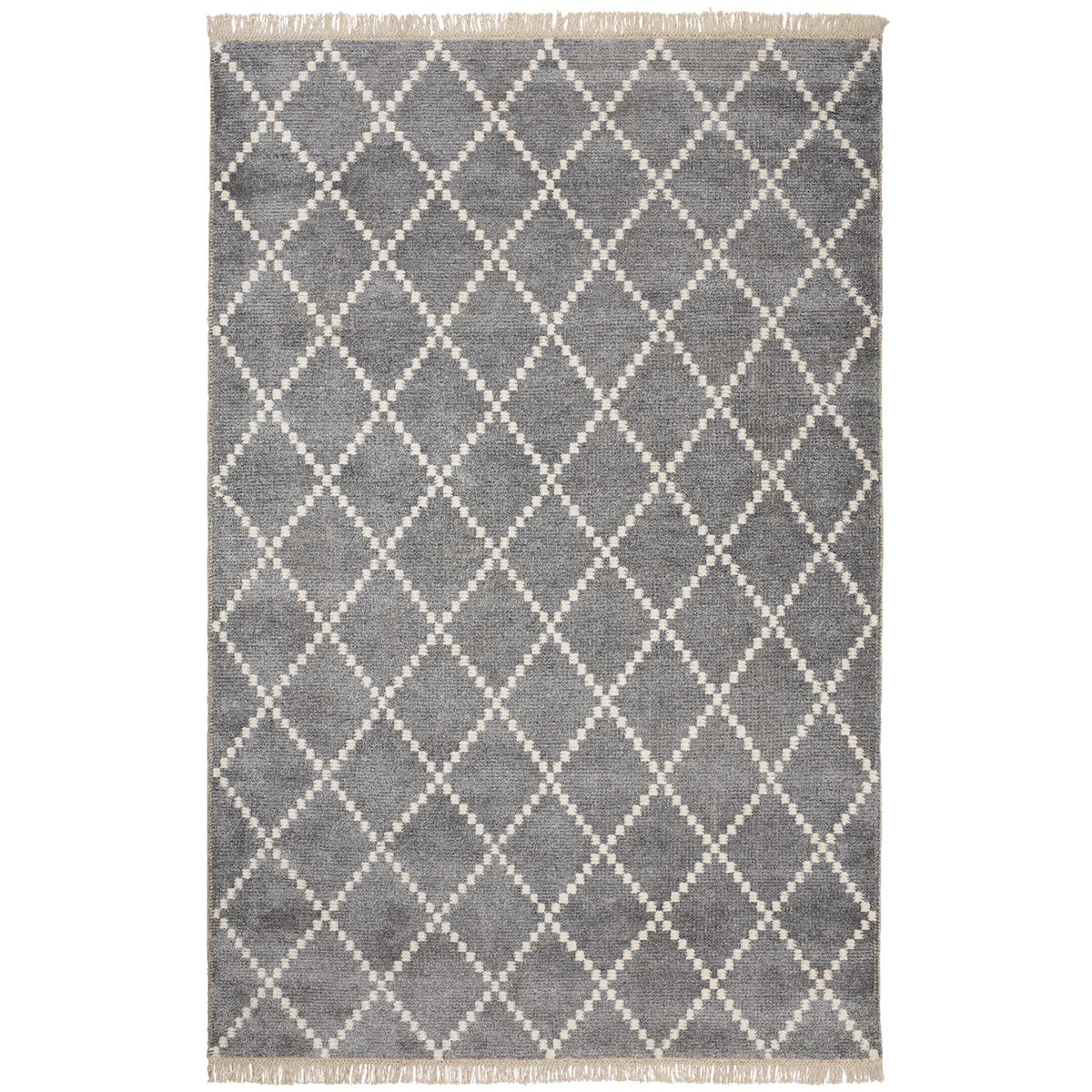 Chhatwal & Jonsson Kandi rug 230x320 cm Grey-white | Scandinavian Design | Woven cotton rugs | Grey