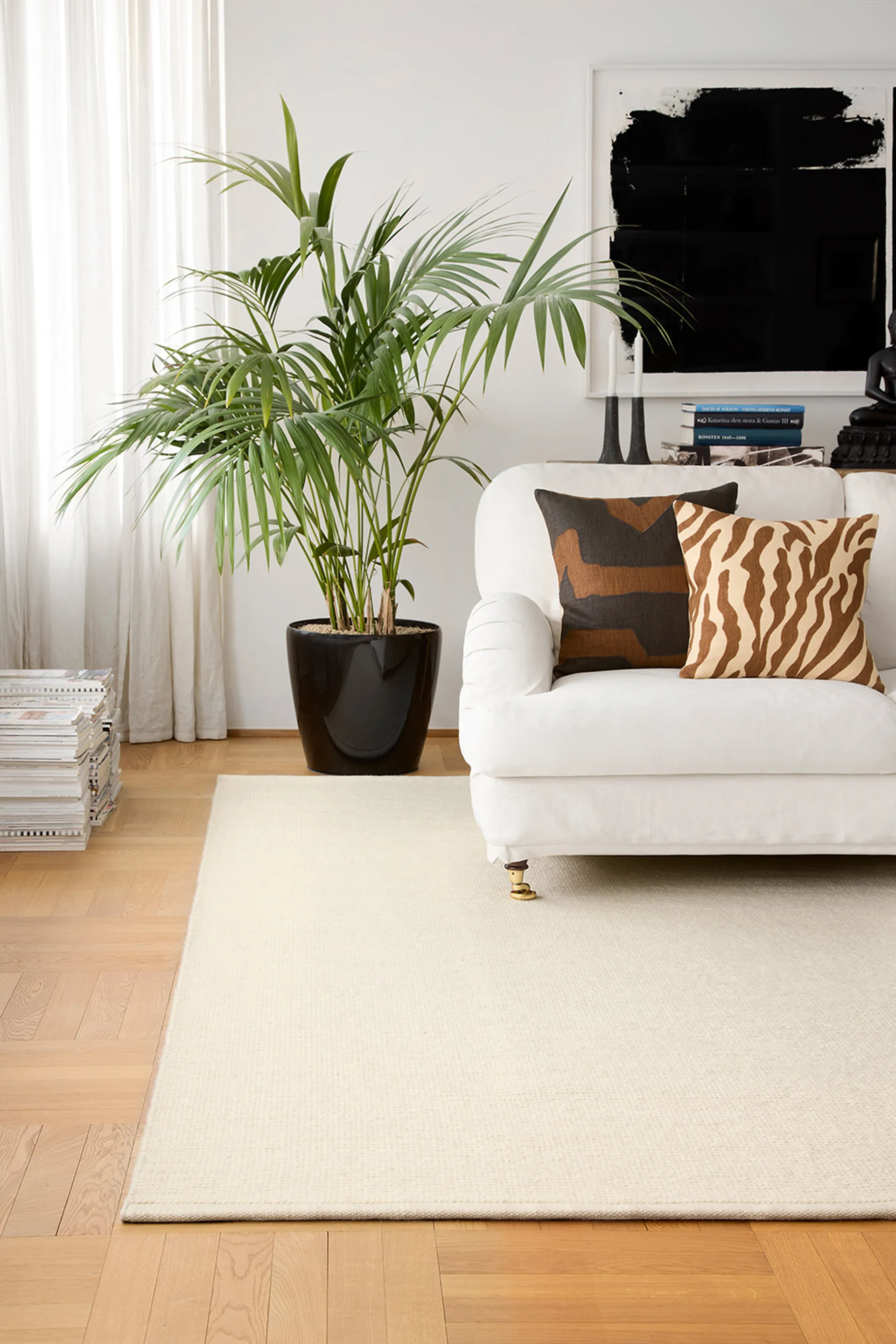 Kashmir wool carpet, Off White. 170x240 cm Chhatwal & Jonsson