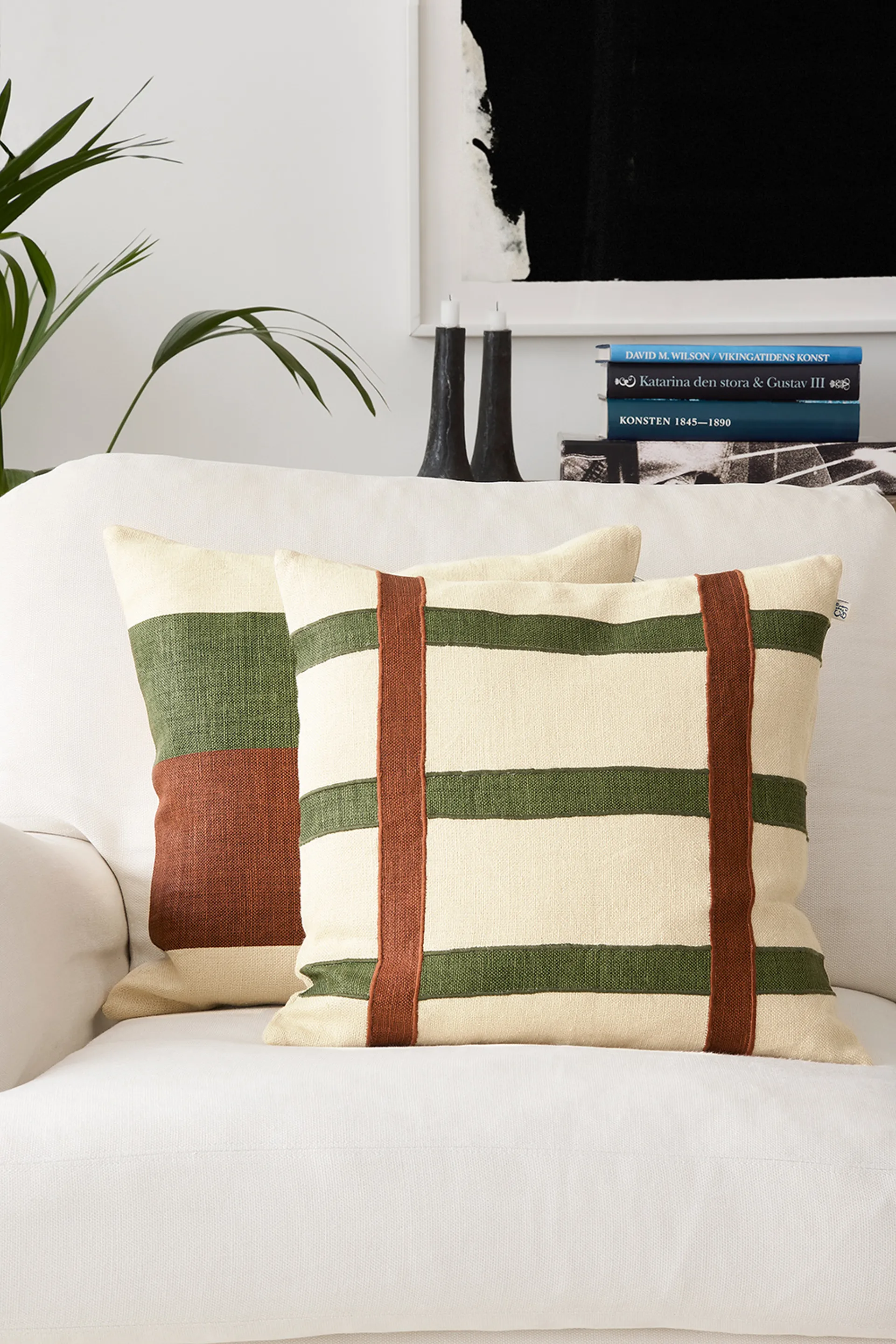 Kiran pillowcase 50x50 cm, Terracotta-Cactus Green Chhatwal & Jonsson