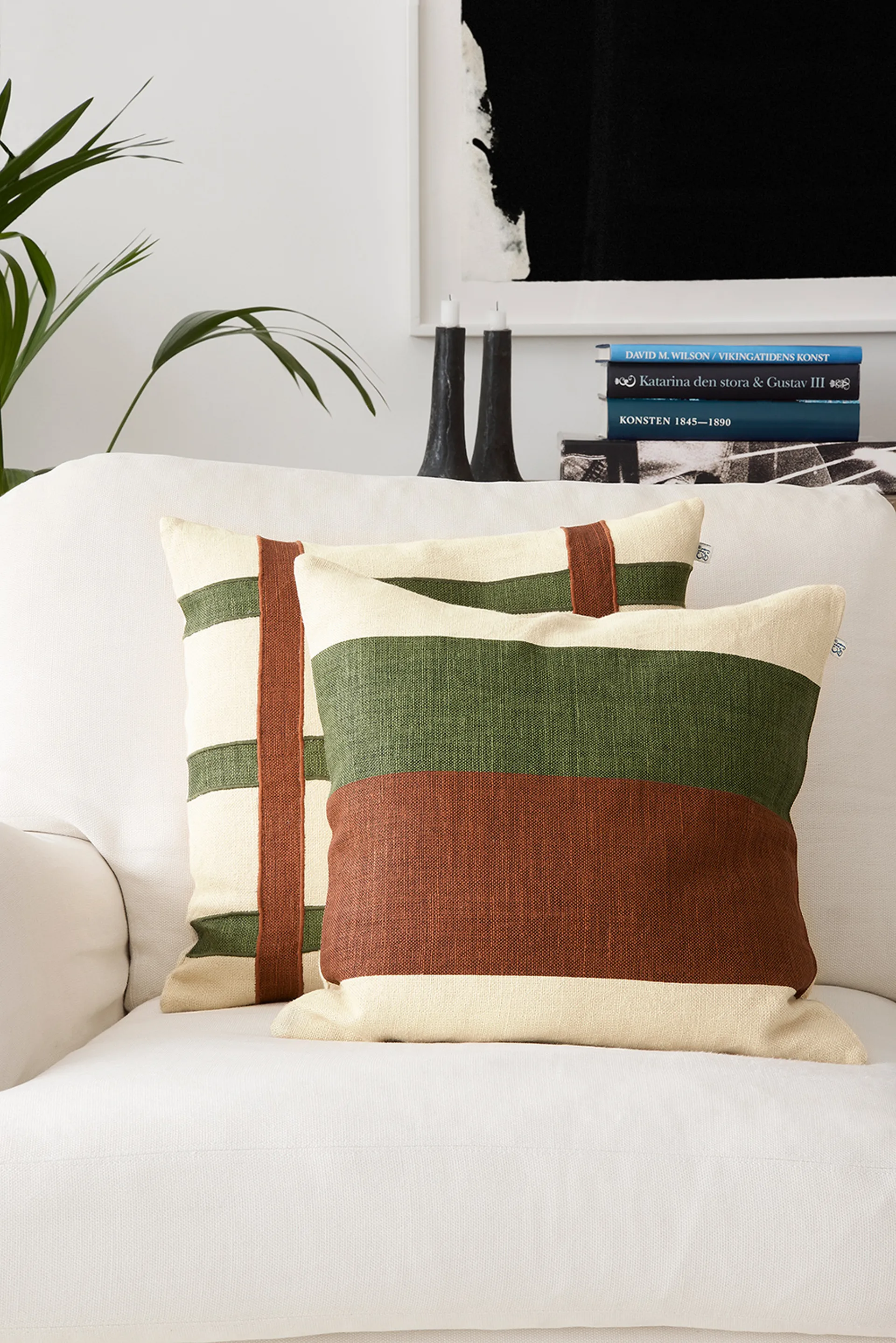 Kiran pillowcase 50x50 cm, Terracotta-Cactus Green Chhatwal & Jonsson