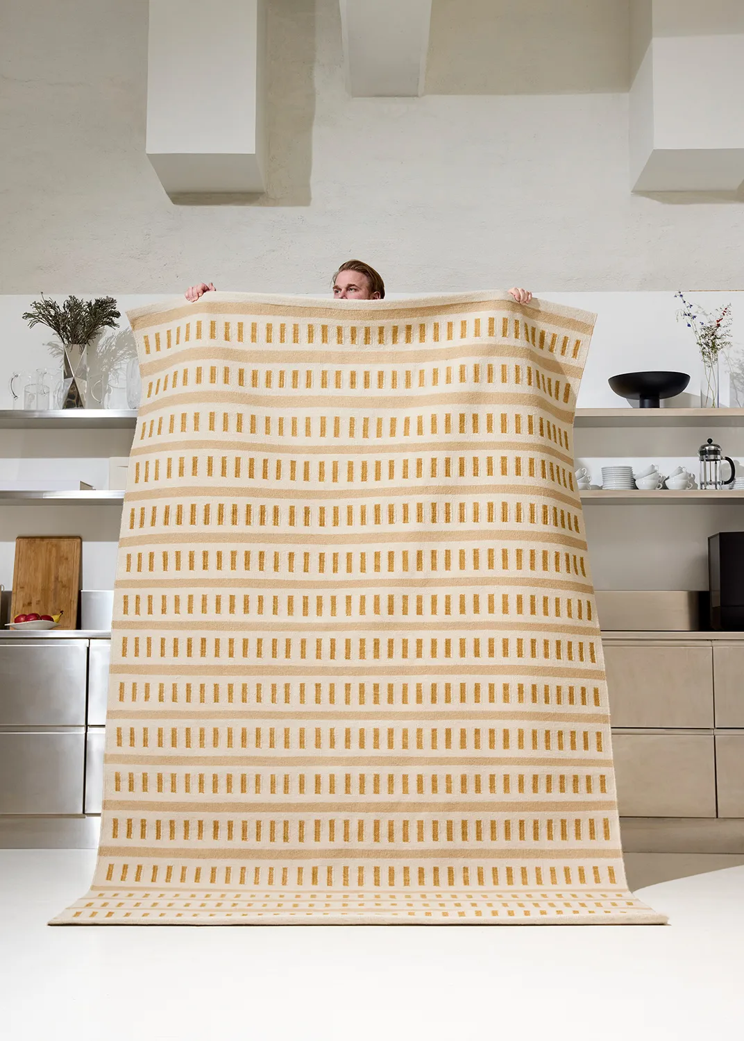 Ladakh wool rug, Off white-beige-masala yellow, 230x320 cm Chhatwal & Jonsson