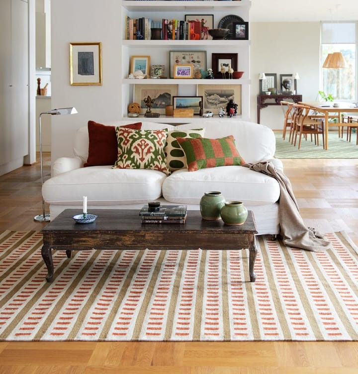 Ladakh wool rug, Off white-beige-rust, 180x270 cm Chhatwal & Jonsson