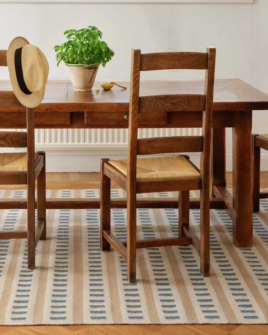 Ladakh wool rug, Off white-l. beige-heaven blue, 180x270 cm Chhatwal & Jonsson