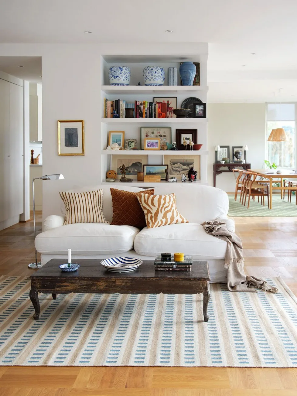 Ladakh wool rug, Off white-l. beige-heaven blue, 180x270 cm Chhatwal & Jonsson