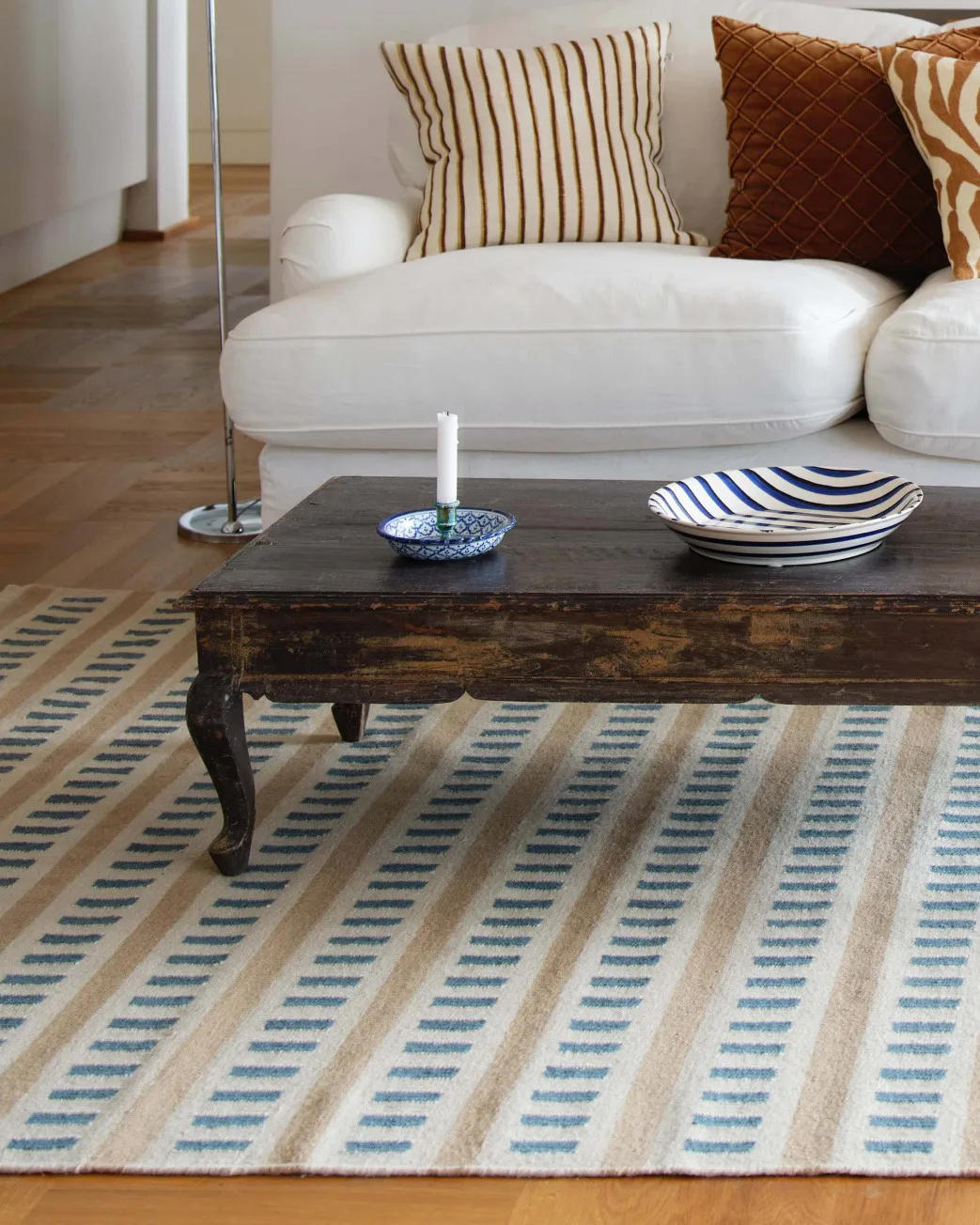 Ladakh wool rug, Off white-l. beige-heaven blue, 230x320 cm Chhatwal & Jonsson