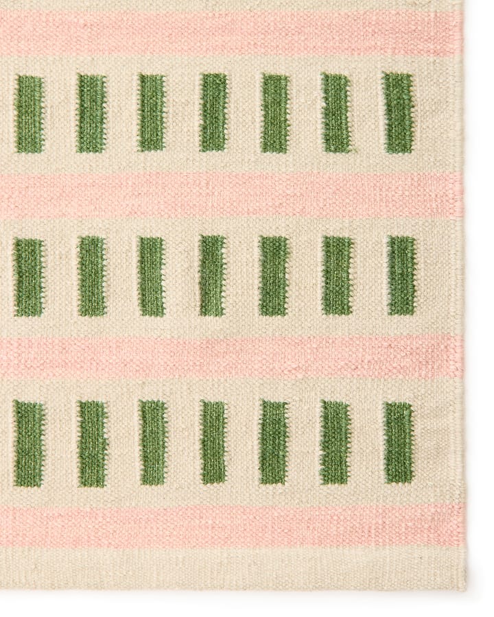 Ladakh wool rug - Offwhite-green-pink, 180x270cm - Chhatwal & Jonsson
