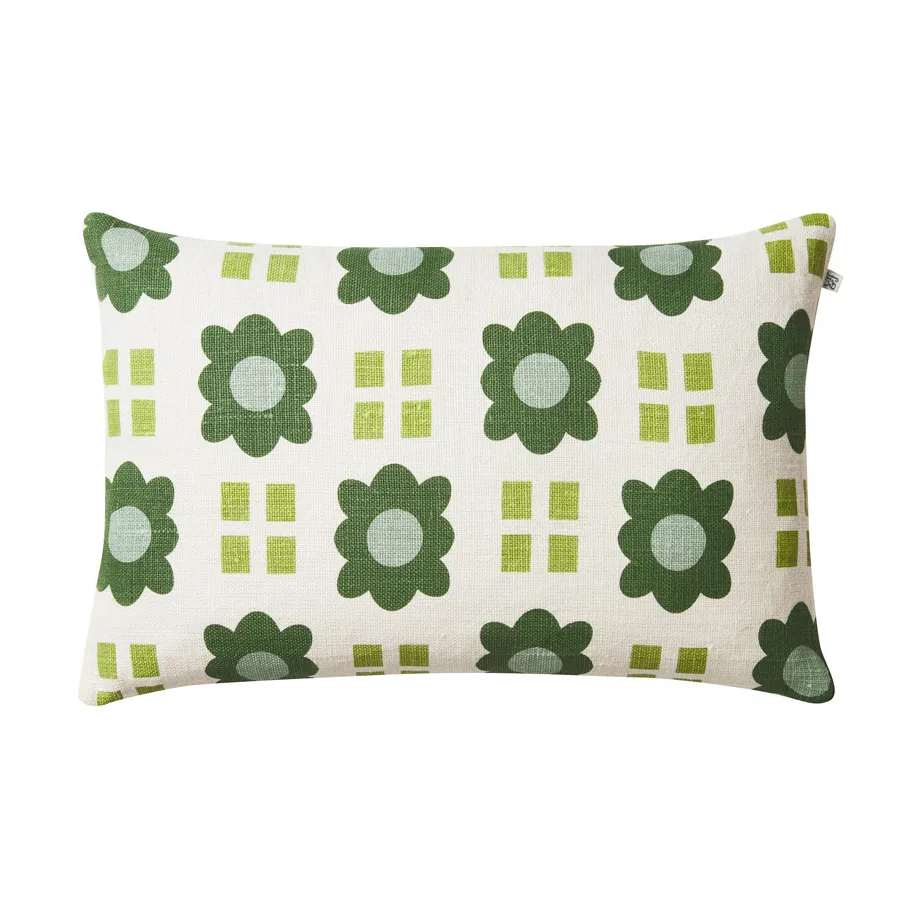 Chhatwal & Jonsson Lalit cushion cover 40x60 cm Aqua-lime-cactus green