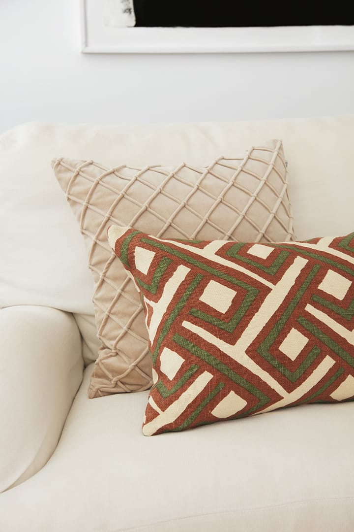 Lanka cushion cover 40x60 cm - Terracotta-cactus green - Chhatwal & Jonsson