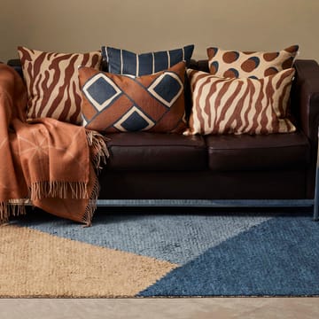 Mala wool carpet 180x270 cm - mocca-blue melange-dark blue - Chhatwal & Jonsson