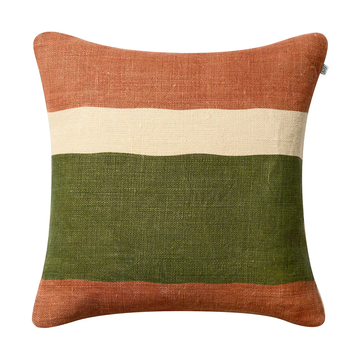 Chhatwal & Jonsson Manali cushion cover 50x50 cm Apricot orange-cactus green