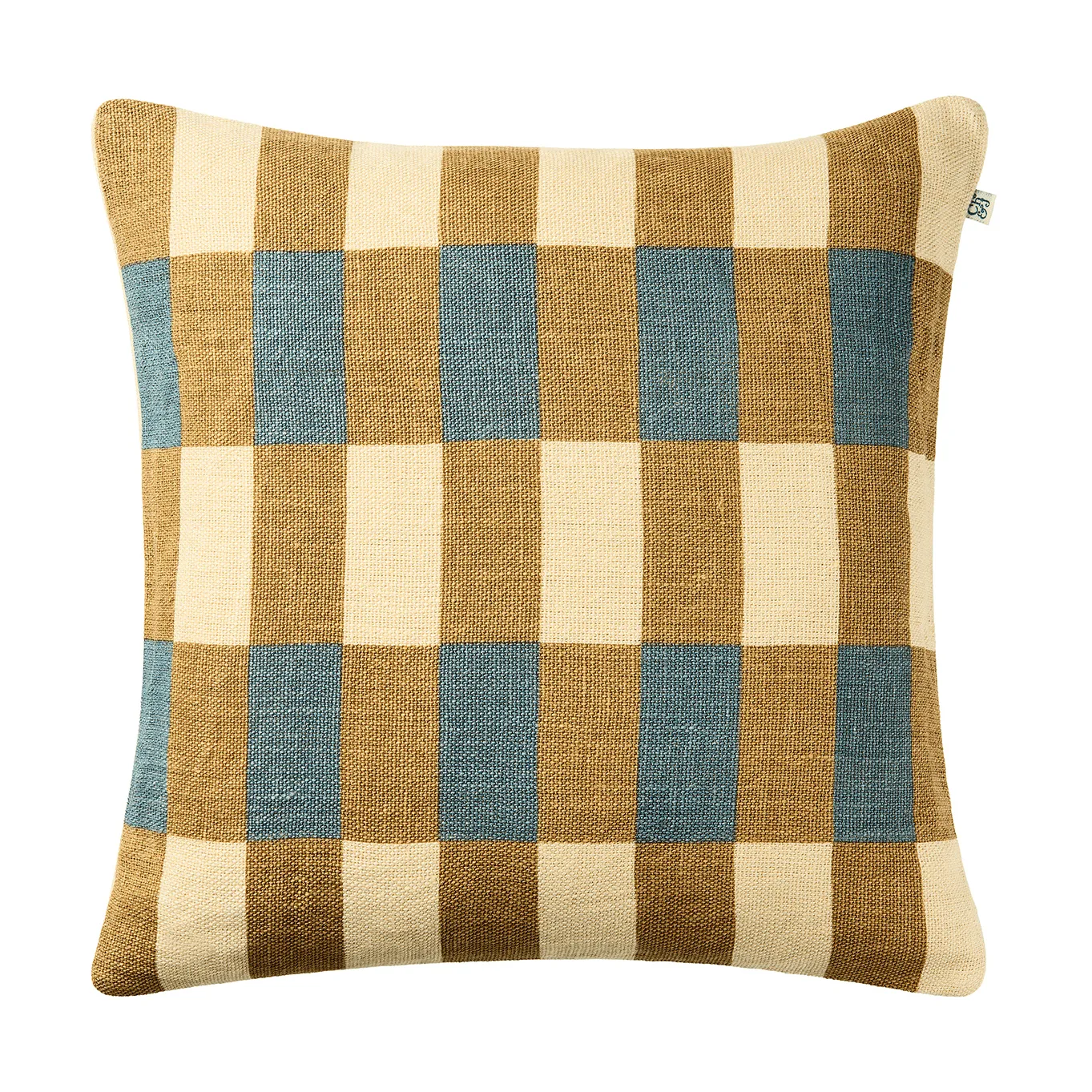 Marari cushion cover, Khaki-Heaven Blue, 50x50 cm Chhatwal & Jonsson