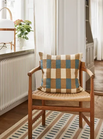 Marari cushion cover - Khaki-Heaven Blue, 50x50 cm - Chhatwal & Jonsson