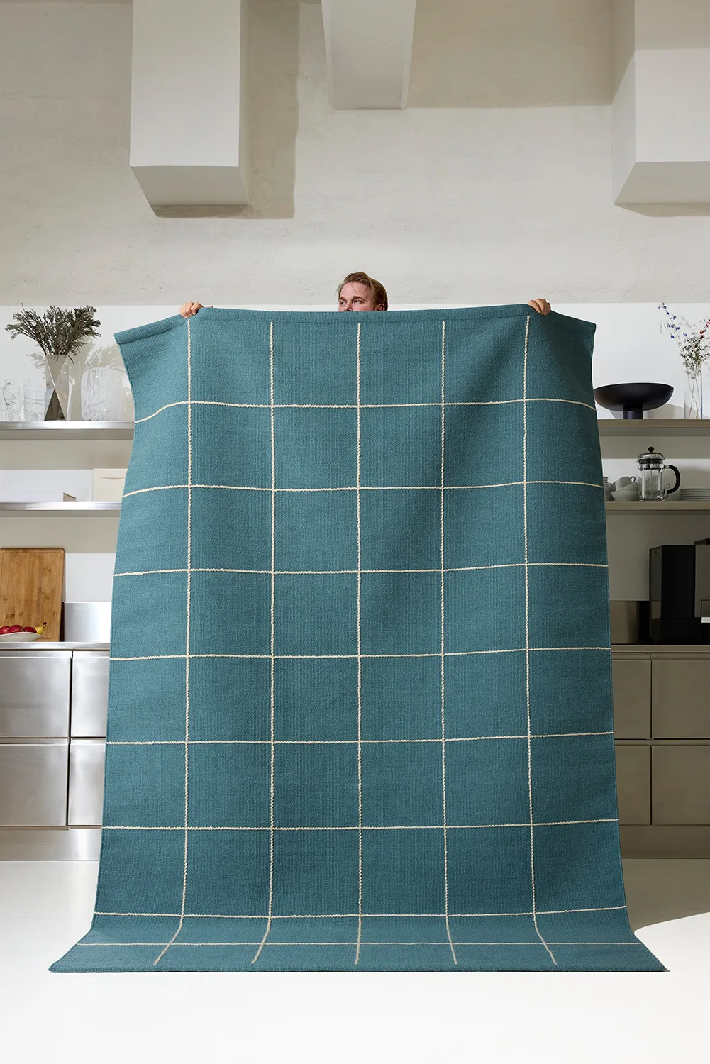 Milan rug, Heaven blue-off white, 180x270 cm Chhatwal & Jonsson